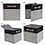 Bagnizer Collapsible Fabric Storage Cube Bins with 2 Reinforced PU Handles, Foldable Storage Organizer Baskets for Closet, Shelves, Living Room | 13"x13"x13", 4 Pack, Black & Gray