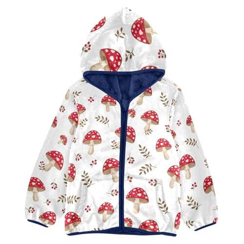 CHIFIGNO Red Mushrooms Toddler Boy Winter Jacket Soft Snow Jacket for Boys 3T
