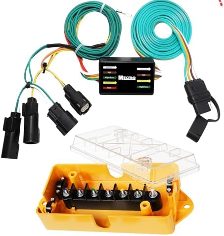 7 Way Trailer Wire Cord Junction Box Color Coded Weatherproof - Foto 7