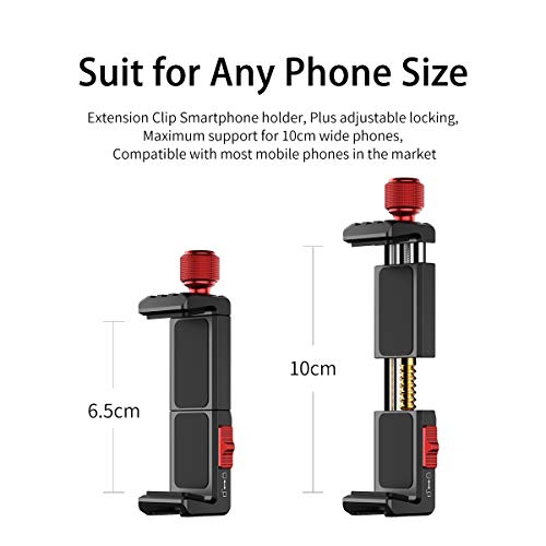 Cell Phone Tripod Mount, Ulanzi St-14 Smartphone Tripod Mount Adapter Aluminum With Cold Shoe, 360° Cell Phone Stand Holder Clamp For Iphone 13 12 11 Max Pro Iphone X Xr Xs 6 7 Plus #TOP1