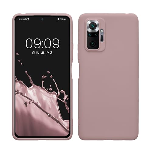 kwmobile Funda para Xiaomi Redmi Note 10 Pro Carcasa - Ultrafina de TPU y Silicona con Bordes elevados anticaídas - Lila Color Carne