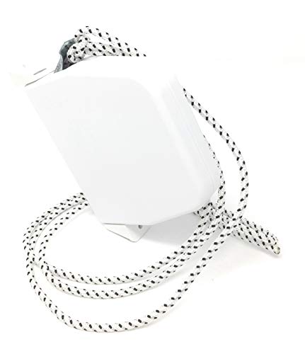 Schnurwickler weiß mini schwenkbar mit Schnur schwarz-weiß, Scharniersystem, mit ausführlicher Anleitung