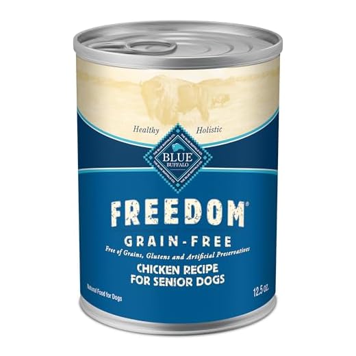 Blue Buffalo Freedom Grain-Free Senior Wet Dog Food, Free of Glutens & Artificial Preservatives, Made With Natural Ingredients, Chicken Recipe, 12.5-oz. Cans (12 Count)