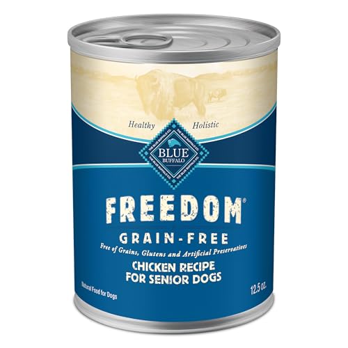 Blue Buffalo Freedom Grainfree Senior Wet Dog Food Free of Glutens  Artificial Preservatives Made with Natural Ingredients Chicken Recipe 125oz Cans 12 Count  Cucciolini Doodles Blue buffalo freedom grain free senior wet dog food free of glutens  artificial preservatives made with natural ingredients chicken recipe 12 5 oz Cans 12 count   cucciolini doodles