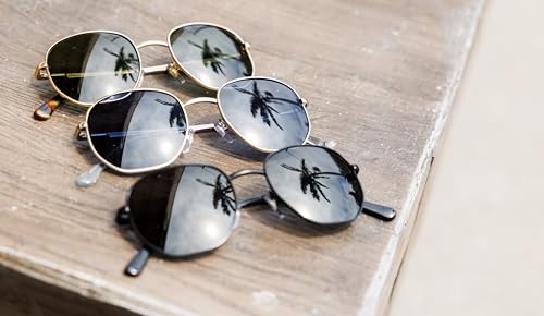 Image of Peepers by PeeperSpecs Positano Bifocal Sunglasses Aviator, Black, 1.50 + 1.5
