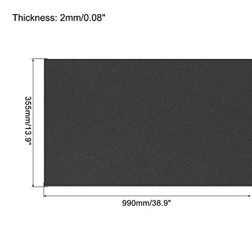 Image of uxcell EVA Foam Sheets Black 38.9 Inch x 13.9 Inch 2mm Thickness for Crafts DIY