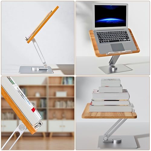 Image of Sunchhaya New Book Stand for Reading, Writing, Painting and Used As Laptop Stand for Desk, 360 Degree Rotatable Multi-Functioal Book Reading Stand Adjustable Height-Angle (BG-2VB1)