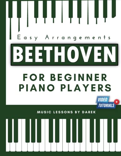 Beethoven For Beginner Piano Players I Easy Arrangements: Simplified Sheet Music for Pianists | Ludwig van Beethoven | For Piano or Keyboard | Sonata ... Sonata Ode to Joy | For Kids, Adults image 2