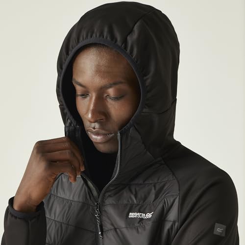 Regatta Herren Padded Hooded Soft Shell Jacket Gefütterter Mantel, Schwarz, 56 EU