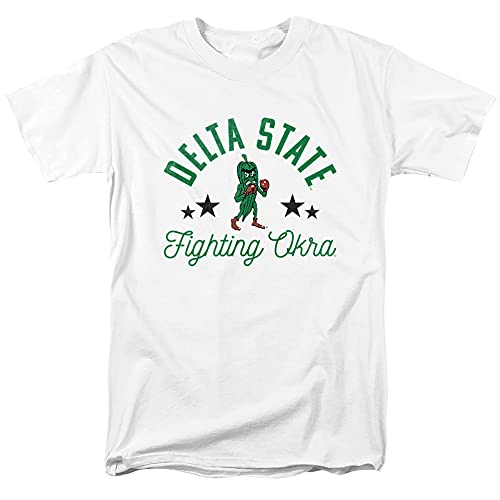 Delta State University Official Statesmen Unisex Adult T-Shirt, White, X-Large
