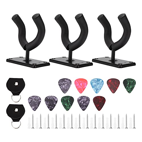 Support mural pour crochet de guitare 3 pièces pour ukulélé Erhu pour violon avec accessoires d'installation Cover