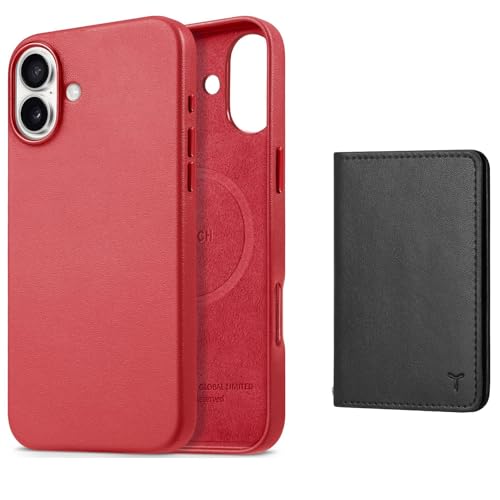 Étui iPhone 16 Plus rouge et noir magnétique pour simplifier vos sorties et trajets urbains