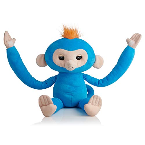 Fingerlings HUGS BORIS (Blue) Advanced Interactive Plush Baby Monkey