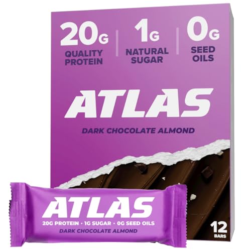 $10 coupon - Atlas Protein Bar, Dark Chocolate Almond, 12ct