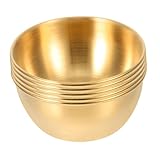 GALPADA 5 pinzas de acero inoxidable para servir platos de buffet con tapa, platos de ketchup, galletas, salsa, ramequines, plato, mini escurridor de platos, cuenco para servir, nueces, dorado