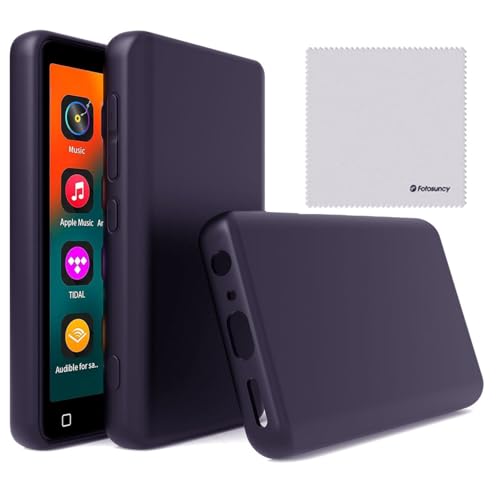 Mp3 Player Case for innioasis G1 G3 4.0 inch, Fotosuncy Slim Fit Soft TPU Matte Cover with Cleaning Cloth Purple