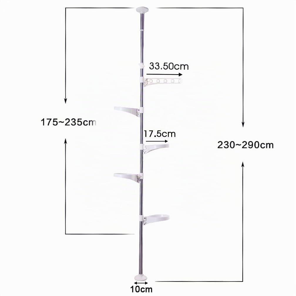 Hershii 5 ebenen Teleskop Blumenregal Höhenverstellbarer Pflanzenständer Halter Blumentopf Ständer Pflanzenregal Hängender Pflanzerkorb für den Innenbereich, Balkon Metall