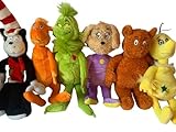 Weighted Stuffed Animal, Dr. Seuss Plush with 2-5 lbs, Marvin, Sneetch, Hop on Pop, Cat in The Hat, Wocket, Grinch, Mr. Brown, Nevins, Lorax, Pink Fish, Washable Plush Buddy