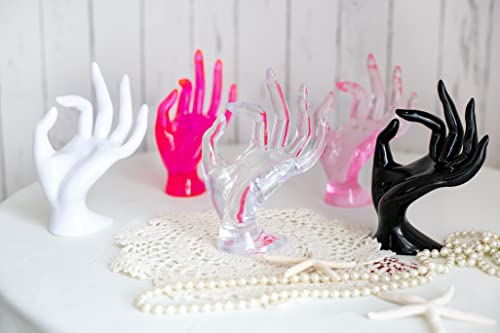 Image of Maxsirui Hand Form Ring Holder Jewelry Display Organization Rack Bracelet Ring Watch Stand Support Aesthetic Y2k Room Decor (Black)