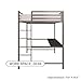 DHP 4308429 Miles Full Desk, Silver Metal Loft Bed