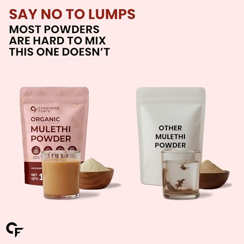 Image of Carbamide Forte Licorice /Mulethi Powder Organic | Mulethi Powder for Face Pigmentation | Yashtimadhu Powders Supports Digestion, Respiratory & Immunity | Natural Herb for Skin & Wellness - 100g