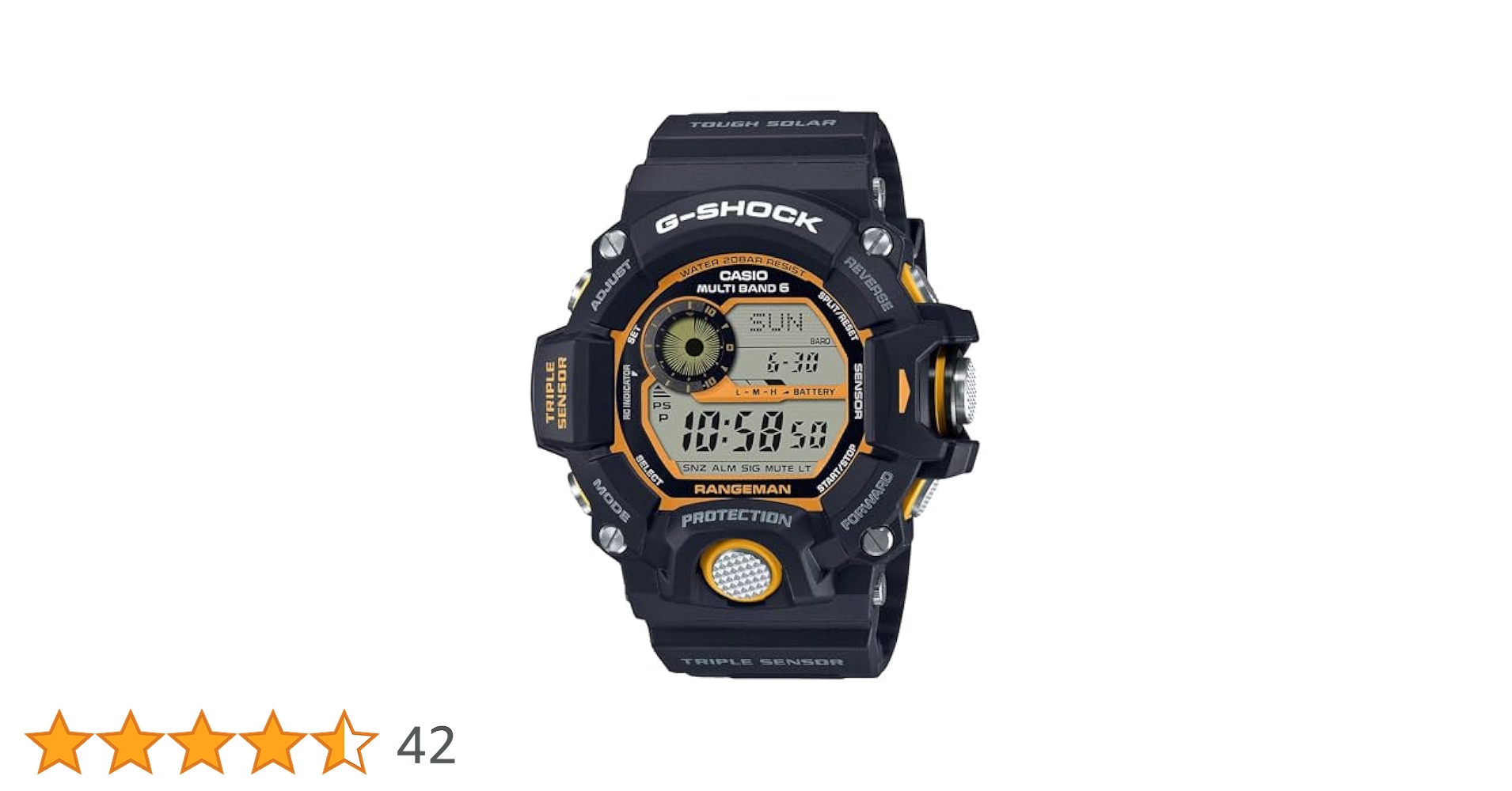 G-SHOCK GW-9400Y-1DR ブラック/イエロー GW-9400Y-1