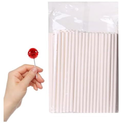 100 Edible Wood Lollipop Sticks for Crafts Cover