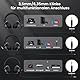 DOQAUS Over Ear Kopfhörer mit Kabel, DJ Studio Kopfhöre, 50mm Treiber, 6.35 & 3.5mm Klinke, Share-Port, DJ Headphones mit Mikrofon, HiFi-Kopfhörer für Podcast, Monitor, Handy, PC, Aufnahme, Schwarz