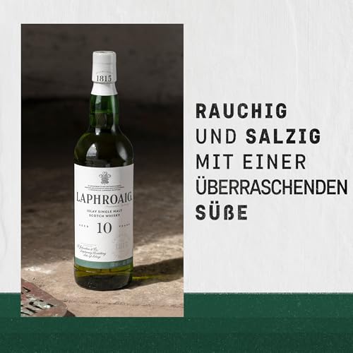 Laphroaig 10 Jahre | Islay Single Malt Scotch Whisky | mit Geschenkverpackung | einzigartig rauchig-torfiger Geschmack | 40% Vol | 1 x 0,7l
