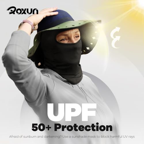 Image of ROXUN Balaclava Ski Mask, 2 Pack Summer Motorcycle UV Protection Shiesty | Cooling, UPF 50+, Unisex, Windproof, Face Mask, Neck Gaiter, Versatile Use