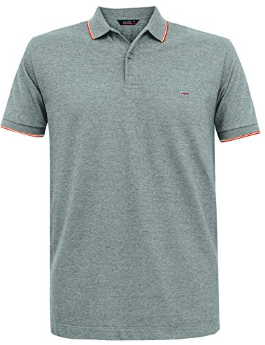 Polo Listras Na Gola, Aramis, Masculino, Cinza Mesc./Laranja Claro, XGG