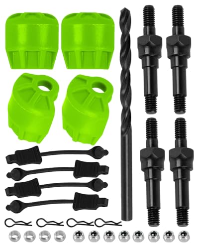 RCYouHott RC Upgrades Part Plastic Shock Cap Protector&Steel Shock Standoff for 1/8 Kraton Outcast Typhon Notorious Talion 6S BLX,1/7 Mojave Infraction Felony 6S BLX Limitless,Green