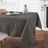 Création française Nydel Nappe damassé Abanico, Gris, carrée 160 x 350 cm