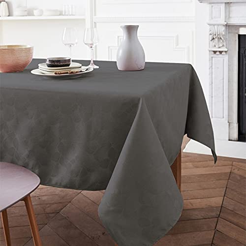 Nydel Nappe damassé Abanico, Gris, carrée 160 x 160 cm