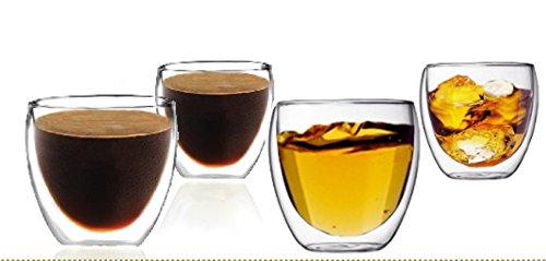 Sun's Tea (TM Double Wall Espresso Coffee Cups/Vodka Shot Glass (Set of 4)