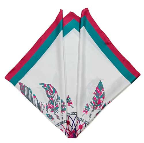 Image of Satin Silk Small Square Scarf for Women, Printed Soft and Comfy Neck Head Tie Scarf Bandana