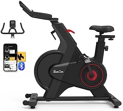 BANCON Spin Bike Stationary Exercise Bike for home, Magnetic Resistance Indoor Cycling Bicycles, Workout Bike for Cardio Training, Bluetooth, Digtial Watch