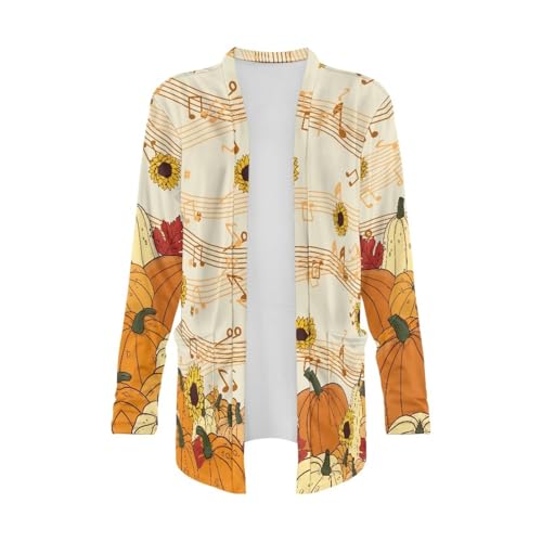 Image of Biyejit Women's Long Sleeve Open Front Cardigan Casual Loose Lightweight Cardigans with Pockets Drape Cardigan