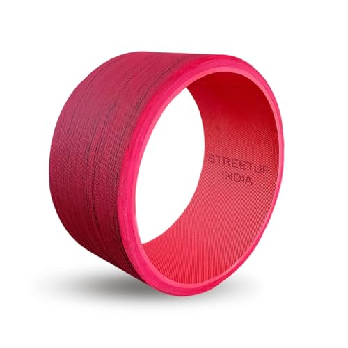 Image of Streetup India Yoga Wheel for Stretching, Exercise, Back Bends, Workout for Unisex With High Density Strong Foam Sweat Resistant (Red Heavy)