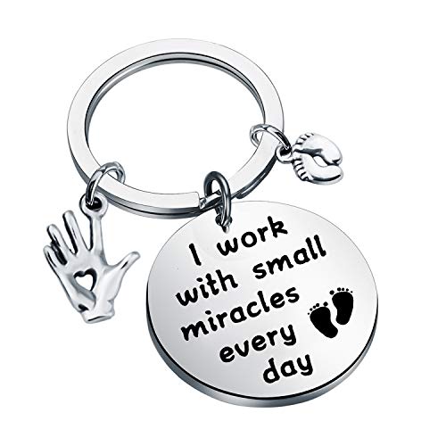 CENWA NICU Nurse Gift Midwife Gift I Work With Small Miracles Every Day Pediatric Nurse Babies Nurse Thank You Gift