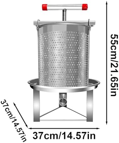 Portable Stainless Steel Honey Press & Beeswax Extractor | Manual Beekeeping Machine for Honey, Juice & Winemaking | Essential Tool for Home Beekeepers