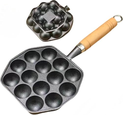 たこ焼きプレート たこ焼き器 軽量 コーティングされていない 複数の火源に対応 7/12/穴 小さなボール 朝食を作る ミートボールベーキングパン キャンプ スナックバーもご利用いただけます (スタイルB)