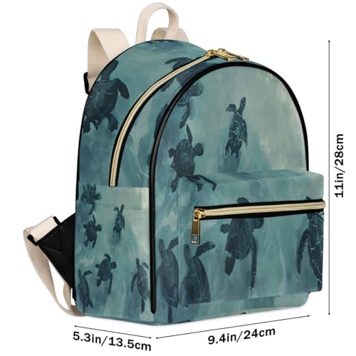 Mochila pequeña de cuero PU multicolor para mujer miniatura 2
