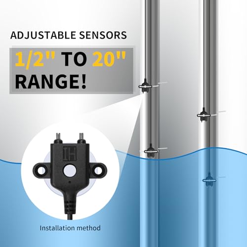 Ortis KJ-033 Hi-Lo Sump Pump Switch, Ortis Electronic Adjustable Float Switch Controller With Stainless Steel Anti-Corrosion Dual Sensors, For Sewage Pits, Fish Tanks, Water Tanks thumb #2