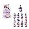 K𝘱𝘰𝘱 D𝘦𝘮𝘰𝘯 H𝘶𝘯𝘵𝘦𝘳𝘴 Birthday Decorations Huntrix Party Decoration Huntr/X Figure Printed Cake Topper Cupcake Toppers Banner Balloons Party Decorations Supplies for Kids(A-3, One Size)