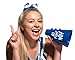 Anderson's, Go Fight Win Blue and White Megaphones, 7 Inches, Set of 20, School Colors, Fan Gear, Noisemakers, Cheerleader Accessories, Team Spirit