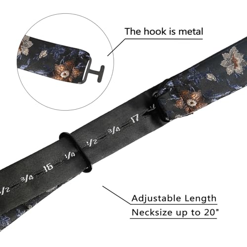 Image of Alizeal Mens 2pcs Floral Pattern Bow Tie Set