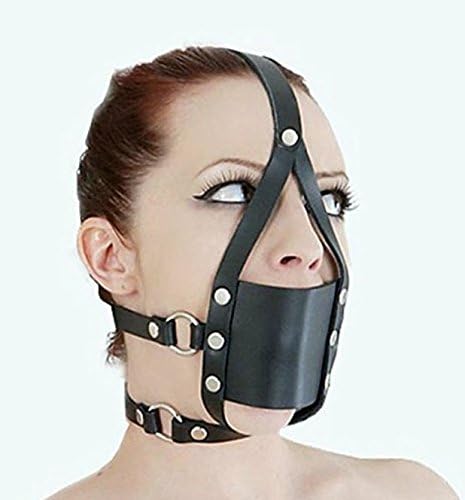 Sexy Slave Face Mask Head Harness with Breathable Mouth Ball Gag