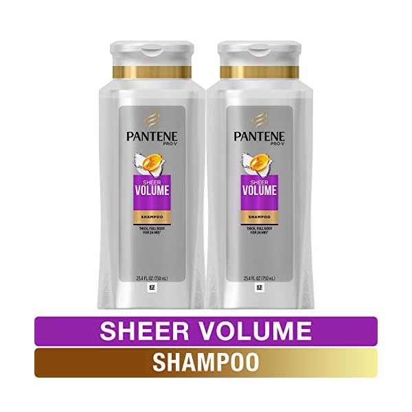 Pantene, Shampoo, Pro-V Sheer Volume for Fine Hair, 25.4 fl oz, Twin Pack