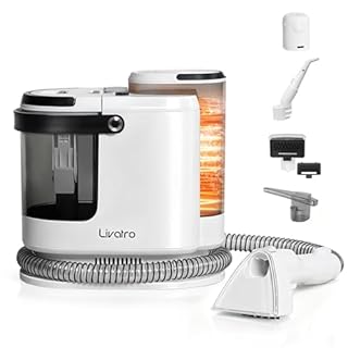 Livatro Lavatappeti e Divani Lava e Asciuga, 1700W Pulitore a Vapore per Divani, 15KPa Lava Tappezzeria, Pulisci Divani a Vapore, Serbatoio da 1,6 L, per Pulito, Mobili Imbottiti, Sofà, Auto